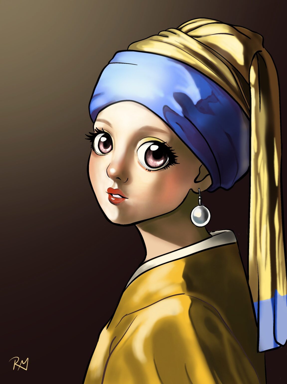 Girl with the Pearl Earring — digital reinterpretation from the Masterpiece series